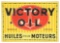 Victory Oil Embossed Tin Sign W/ Anchor Graphic.