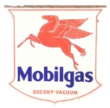 Mobilgas Porcelain Shield Sign W/ Pegasus Graphic.