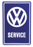 Volkswagen VW Service Porcelain Sign W/ Self Framed Edge.