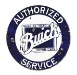 Buick Valve In Head Authorized Service Porcelain Sign.