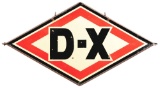 DX Gasoline Porcelain Sign W/ Original Metal Ring.