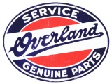 Overland Service & Genuine Parts Porcelain Oval Sign.