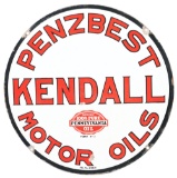 Kendall Penzbest Motor Oil Porcelain Curb Sign.