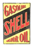 Shell Gasoline & Motor Oils Porcelain Sign.