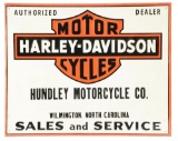 Harley Davidson Motorcycles Sale & Service Embossed Tin Sign.