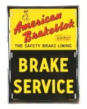 American Brake Blok Brake Service Embossed Tin Sign.