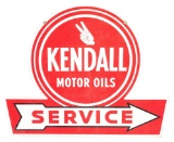 Kendall Motor Oils Service Tin Keyhole Sign.