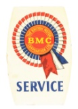 The British Motor Corporation Service Tin Sign W/ Ribbon Graphic.