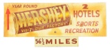 Hershey Chocolate Highway Wooden Two Piece Road Sign.