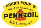 Pennzoil Sound Your Z Motor Oil Tin Quart Can Rack Sign.