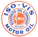 Standard Iso Vis Motor Oil Porcelain Curb Sign.