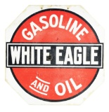 White Eagle Gasoline & Motor Oil Porcelain Curb Sign.