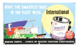 Interlux Paints Porcelain Sign W/ Boat Graphics.