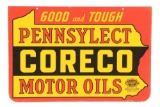 Coreco Good & Tough Motor Oils Porcelain Curb Sign.