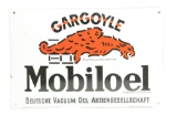 Mobiloel Gargoyle Convex Porcelain Sign W/ Gargoyle Graphic.