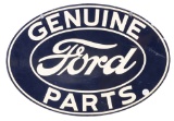 Ford Genuine Parts Double Sided Tin Oval Sign.