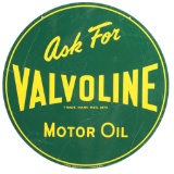 Ask For Valvoline Motor Oil Tin Curb Sign.