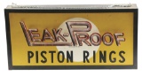 Leak Proof Piston Rings Masonite Light Up Store Display Sign On Original Metal Body.