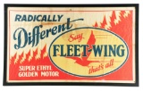 Framed Fleet Wing Gasoline Cloth Banner W/ Bird Graphic.