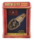 Auto Lite Spark Plugs Wood & Glass Store Display Cabinet.