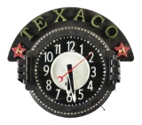 Rare Federal Neon Clock W/ Texaco Gasoline & Motor Oil Marquee.