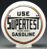 Rare Supertest Gasoline One Piece Baked Globe.