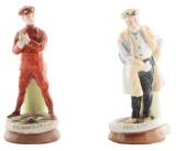 Lot of 2: Early 20th Century Porcelain Automobilia Match Holder Figures.
