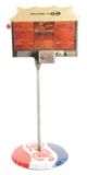 A&W Root Beer Order Matic Restaurant Menu Board Mounted On Pepsi Cast Iron Base.