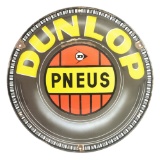 Unique Dunlop Tires Embossed Porcelain Sign.