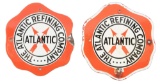 Lot Of Two: Atlantic Refining Porcelain Pump Plates.