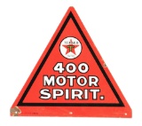Texaco 400 Motor Spirit Porcelain Sign.