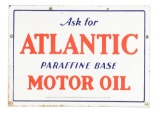 Ask For Atlantic Motor Oil Porcelain Rack Sign.