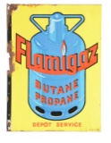 Flamigaz Butane Porcelain Flange Sign.