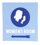 Union 76 Women's Room Porcelain Flange Sign.