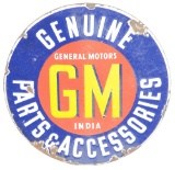 General Motors Genuine Parts & Accessories Porcelain Sign.