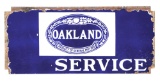 Oakland Motor Cars Service Porcelain Sign.