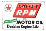Texaco Caltex RPM Motor Oil Porcelain Sign.