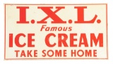 IXL Famous Ice Cream Tin Flange Sign.