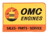 OMC Engines Sale & Service Tin Flange Sign.