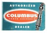 Columbus Shock Absorber Tin Flange Sign.