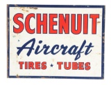 Schenuit Aircraft Tires & Tubes Tin Flange Sign.