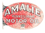 Amalie Motor Oil Tin Flange Sign.
