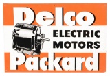 Delco Packard Electric Motors Tin Sign W/ Motor Graphic.