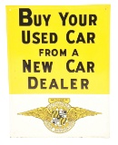 Maryland Automobile Trade Association Embossed Tin Sign.