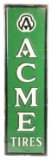 Cities Service Acme Tires Embossed Tin Vertical Sign.