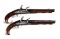(A) FINE PAIR OF SILVER MOUNTED BELGIAN FLINTLOCK OFFICER'S PISTOLS BY BOSSET.