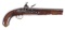 (A) UNMARKED FLINTLOCK MASSACHUSETTS MILITIA PISTOL WITH MASS. MILITIA COMMISSION.