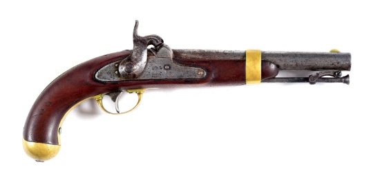(A) ORIGINAL PALMETTO ARMORY SOUTH CAROLINA MODEL 1842 PERCUSSION PISTOL, WITH EDMUNDS LETTER.