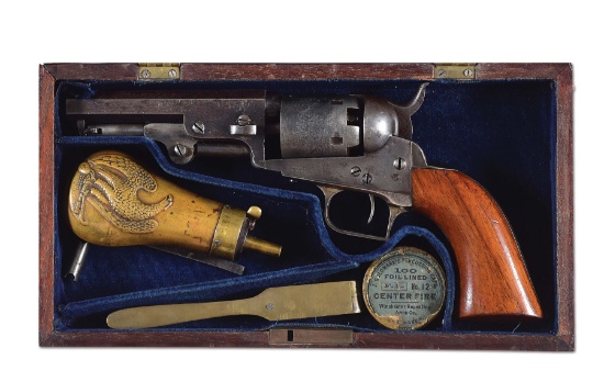 (A) COLT 1849 POCKET MODEL PERCUSSION REVOLVER.