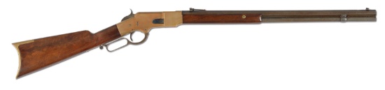 (A) WINCHESTER MODEL 1866 1ST MODEL FLATSIDE LEVER ACTION RIFLE.